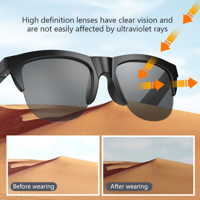 Gafas de sol inteligentes con Bluetooth 5.3, auriculares inalámbricos, gafas de sol antipolarizadas con luz antifuerte