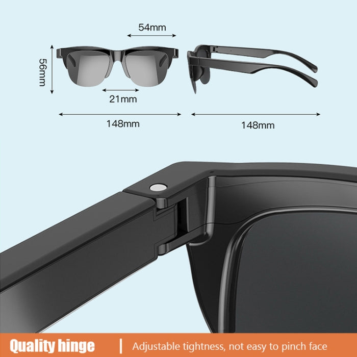 Gafas de sol inteligentes con Bluetooth 5.3, auriculares inalámbricos, gafas de sol antipolarizadas con luz antifuerte