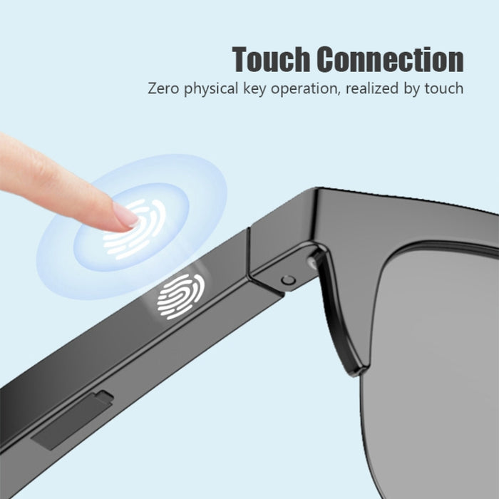 Gafas de sol inteligentes con Bluetooth 5.3, auriculares inalámbricos, gafas de sol antipolarizadas con luz antifuerte