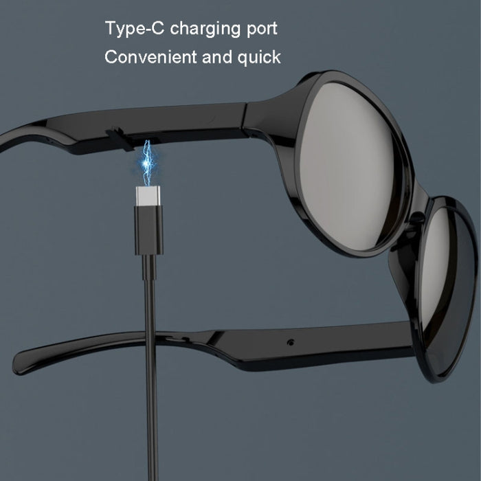 Gafas de sol inteligentes con Bluetooth 5.3, auriculares inalámbricos, gafas de sol antipolarizadas con luz antifuerte