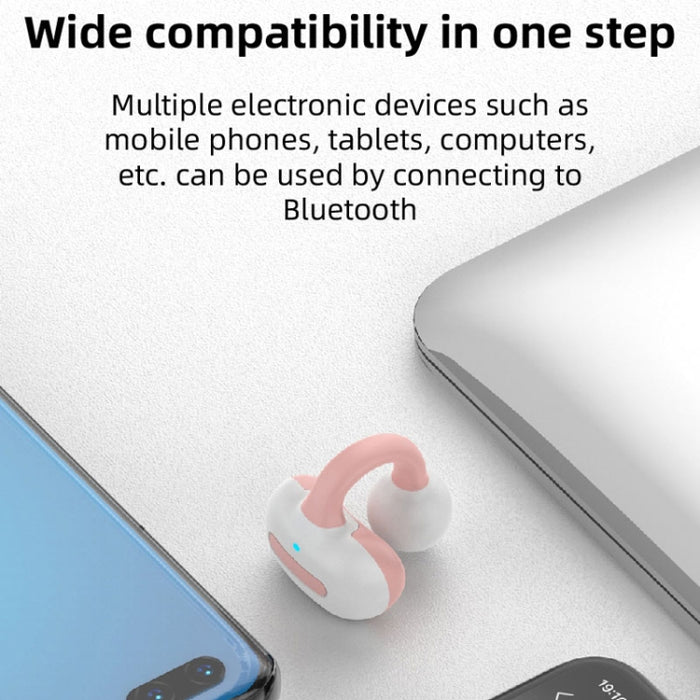 M-S8 Auricular Bluetooth inalámbrico estéreo con clip para una sola oreja