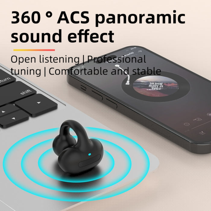 M-S8 Auricular Bluetooth inalámbrico estéreo con clip para una sola oreja