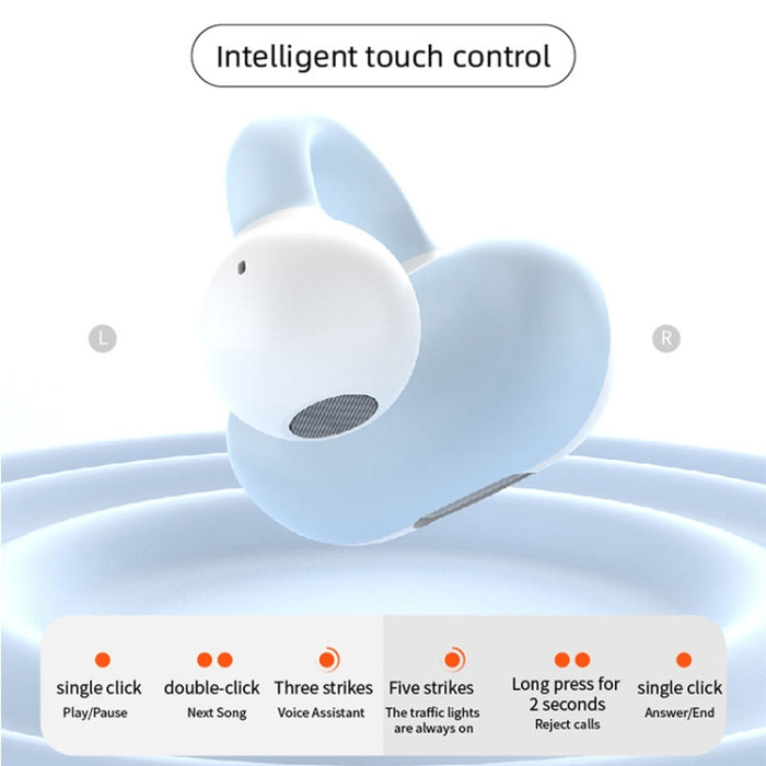 M-S8 Auricular Bluetooth inalámbrico estéreo con clip para una sola oreja