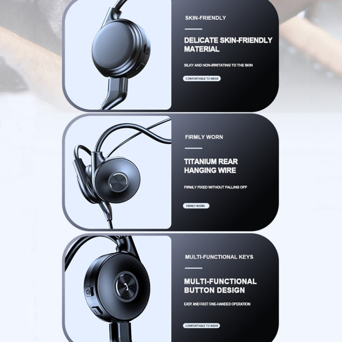 Auriculares Bluetooth de conducción ósea para deportes con sonido estéreo M1 con micrófono