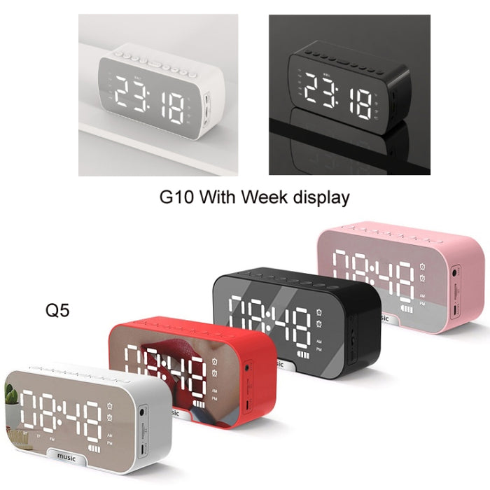 Tarjeta portátil al aire libre Altavoz Bluetooth Radio reloj pequeño