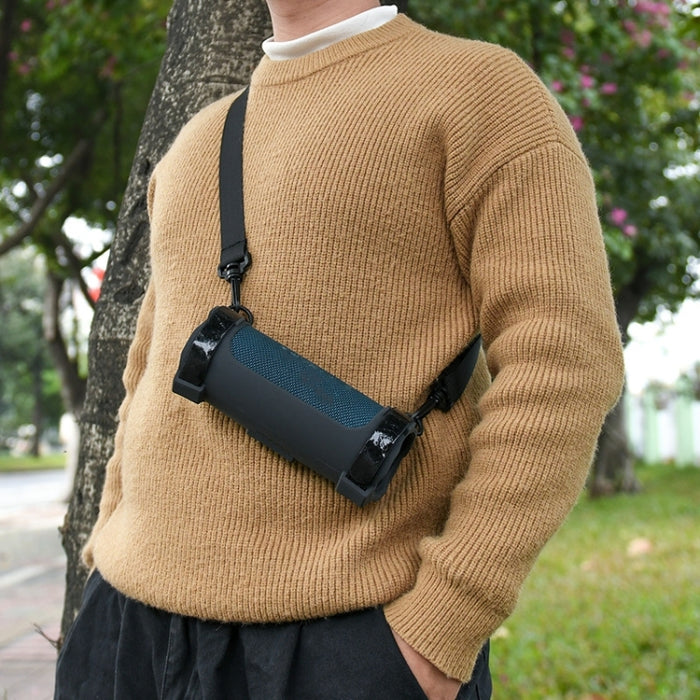 Para JBL Flip 6 Speaker Bag Estuche de viaje de silicona con correa para el hombro