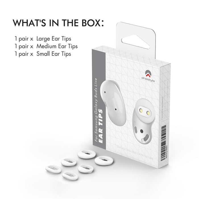 Para Samsung Galaxy Buds Live AhaStyle PT132 S+M+L Auricular de silicona