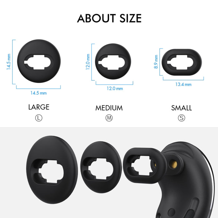 Para Samsung Galaxy Buds Live AhaStyle PT132 S+M+L Auricular de silicona