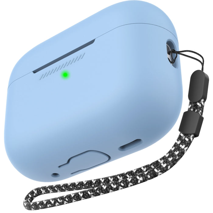 Para AirPods Pro 2 AhaStyle PT187 Funda protectora de silicona de una pieza con funda con cordón