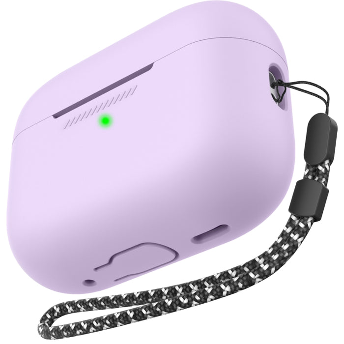 Para AirPods Pro 2 AhaStyle PT187 Funda protectora de silicona de una pieza con funda con cordón