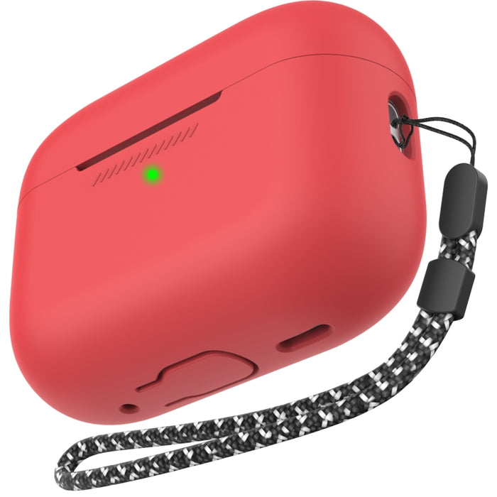 Para AirPods Pro 2 AhaStyle PT187 Funda protectora de silicona de una pieza con funda con cordón