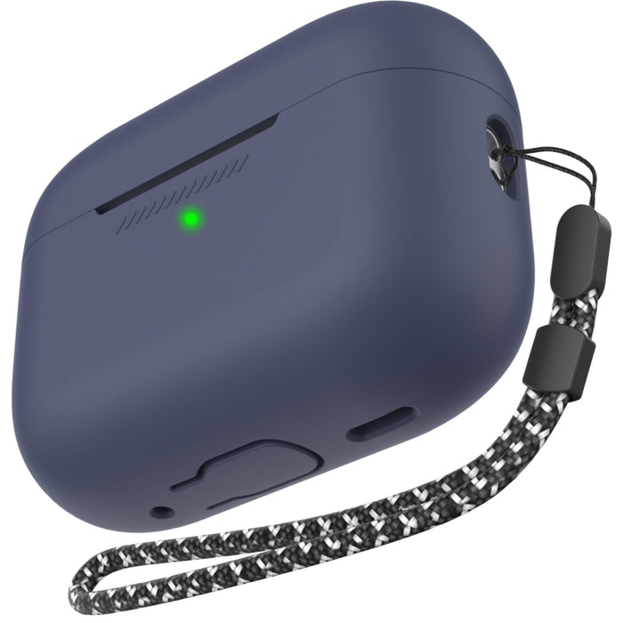 Para AirPods Pro 2 AhaStyle PT187 Funda protectora de silicona de una pieza con funda con cordón