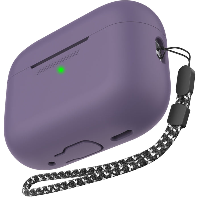 Para AirPods Pro 2 AhaStyle PT187 Funda protectora de silicona de una pieza con funda con cordón