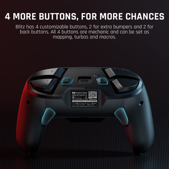 Gamepad mecánico completo Bluetooth con cable Interruptor de soporte de modo dual / PC / Android / IOS