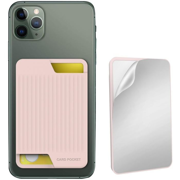 AhaStyle PT169 Funda de silicona para tarjeta trasera de teléfono móvil Tarjeta de autobús Tarjeta bancaria Organizador conveniente