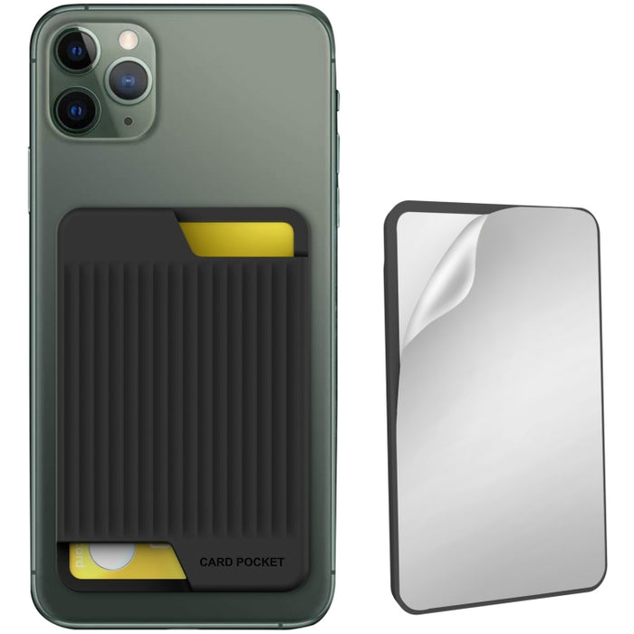 AhaStyle PT169 Funda de silicona para tarjeta trasera de teléfono móvil Tarjeta de autobús Tarjeta bancaria Organizador conveniente