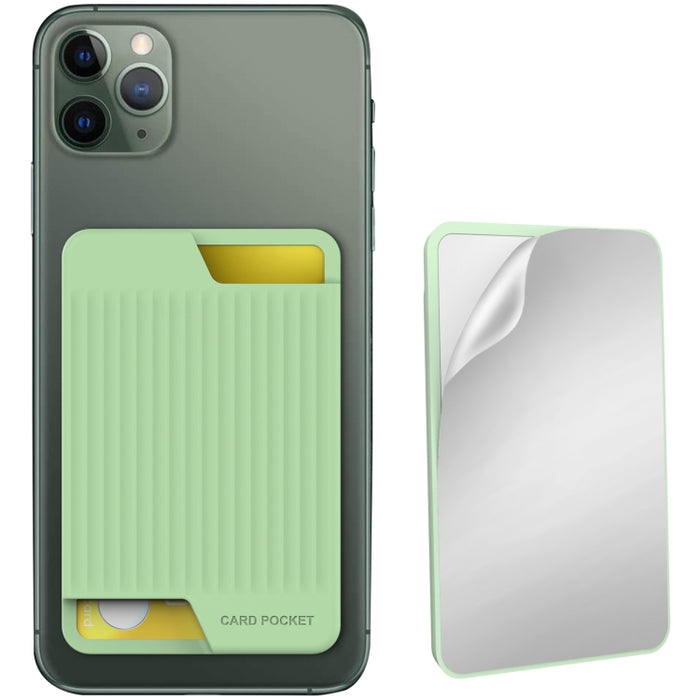 AhaStyle PT169 Funda de silicona para tarjeta trasera de teléfono móvil Tarjeta de autobús Tarjeta bancaria Organizador conveniente
