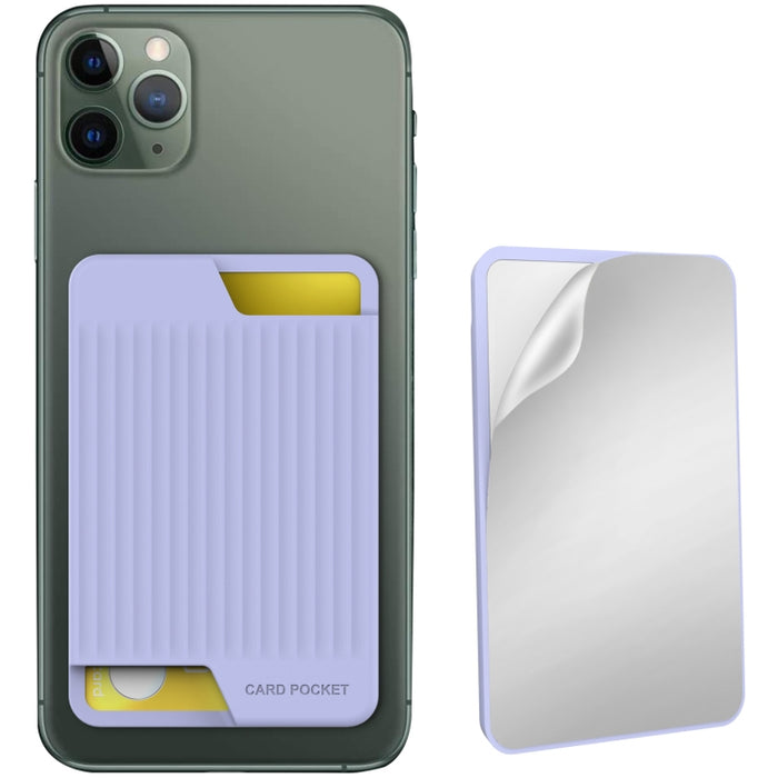 AhaStyle PT169 Funda de silicona para tarjeta trasera de teléfono móvil Tarjeta de autobús Tarjeta bancaria Organizador conveniente