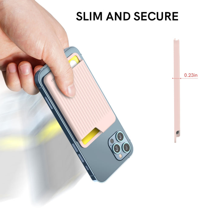 AhaStyle PT169 Funda de silicona para tarjeta trasera de teléfono móvil Tarjeta de autobús Tarjeta bancaria Organizador conveniente