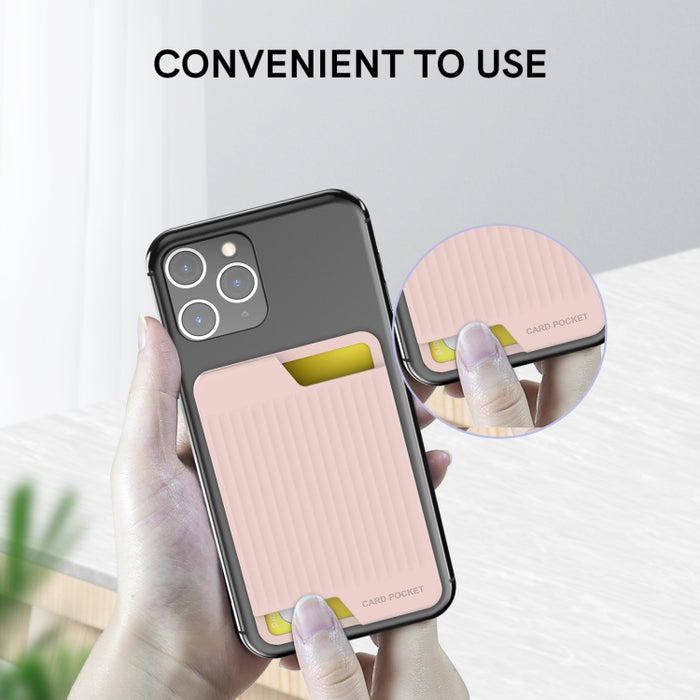 AhaStyle PT169 Funda de silicona para tarjeta trasera de teléfono móvil Tarjeta de autobús Tarjeta bancaria Organizador conveniente