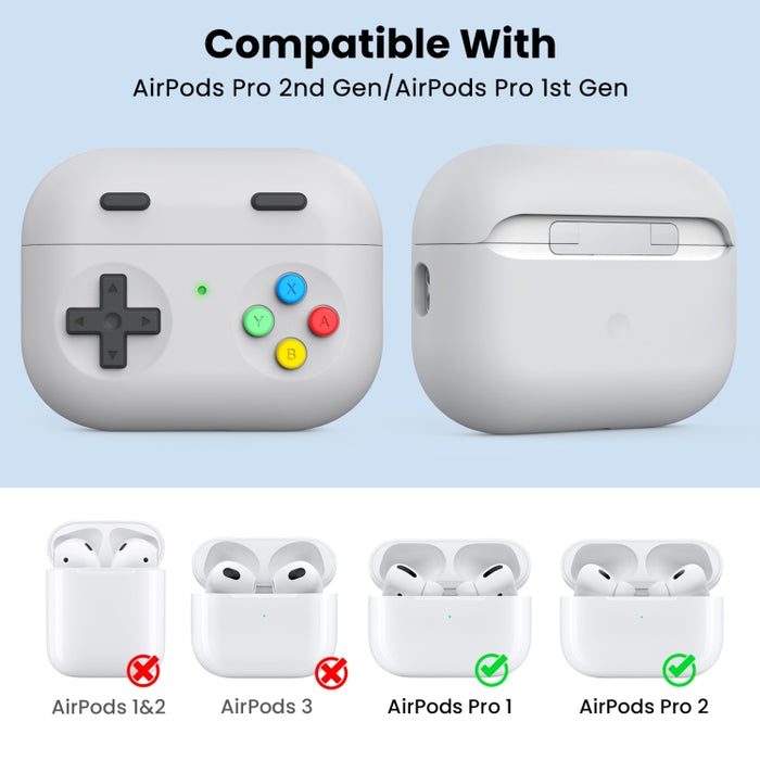 Para AirPods Pro 2 AhaStyle DD04 Funda protectora de silicona dividida para auriculares con dibujos animados
