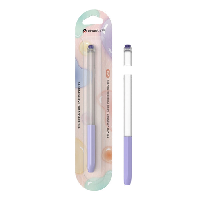 Para Apple Pencil 2 AhaStyle PT-LC05 Jelly Style Funda protectora de silicona translúcida