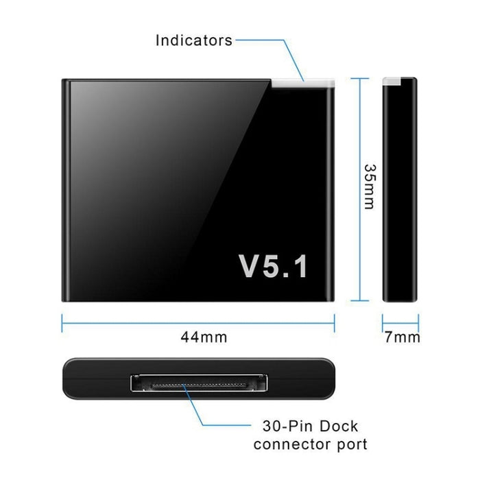 Receptor de audio Bluetooth 5.1 de 30 pines Adaptador I-WAVE