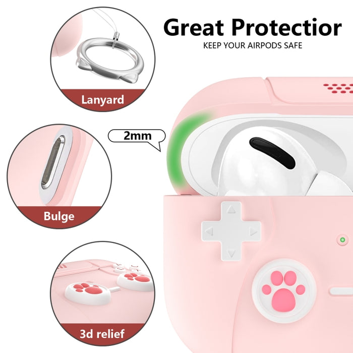 Funda protectora de silicona para auriculares Funda de garra de gato