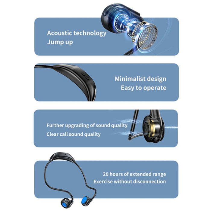 Auriculares de conducción ósea M2 que funcionan con auriculares estéreo a oído Bluetooth