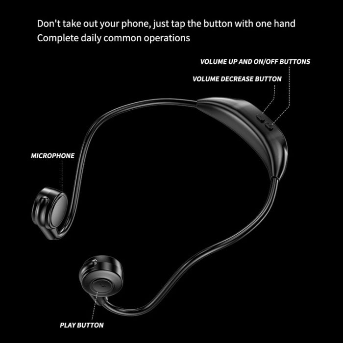 Auriculares de conducción ósea M2 que funcionan con auriculares estéreo a oído Bluetooth