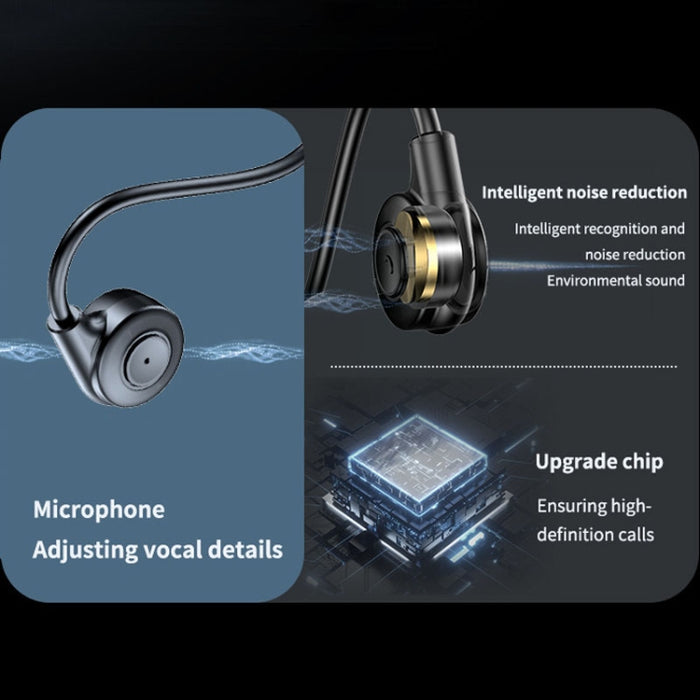 Auriculares de conducción ósea M2 que funcionan con auriculares estéreo a oído Bluetooth