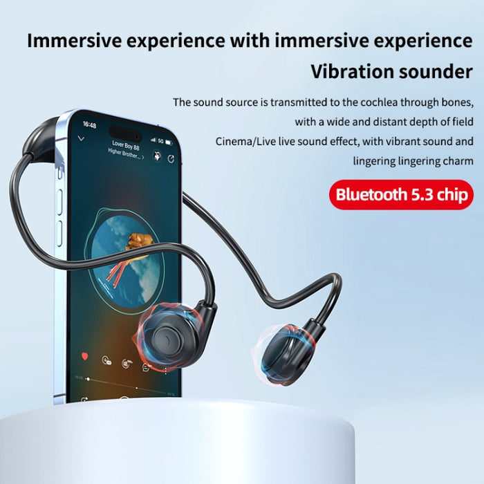 Auriculares de conducción ósea M2 que funcionan con auriculares estéreo a oído Bluetooth