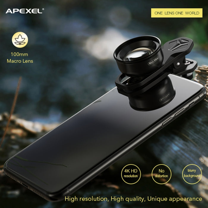 APEXEL APL-HB100MM HD Insect Jewelry 100 Micro lente externa para teléfono móvil