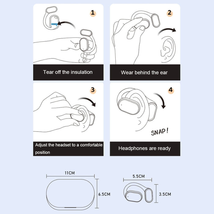 Auriculares Bluetooth deportivos con reducción de ruido ENC inalámbrico con pantalla digital LED para colgar en la oreja de conducción de aire