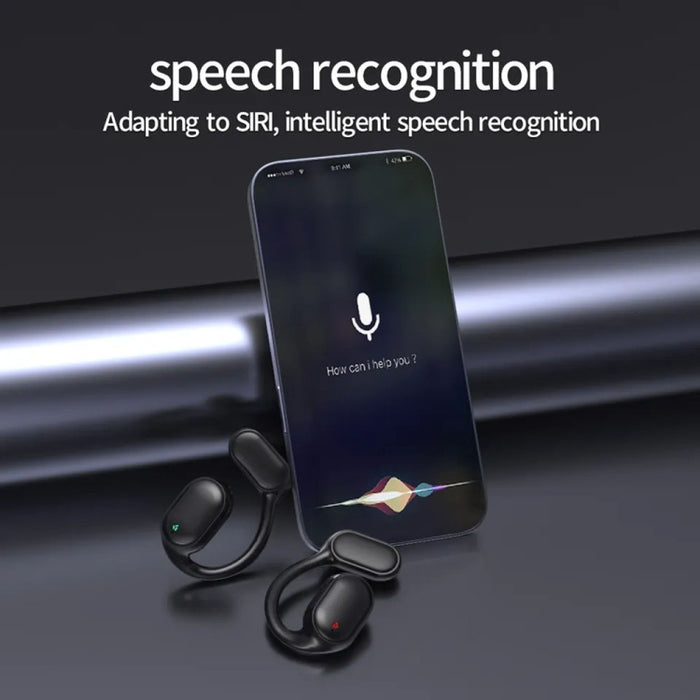 Auriculares Bluetooth deportivos con reducción de ruido ENC inalámbrico con pantalla digital LED para colgar en la oreja de conducción de aire