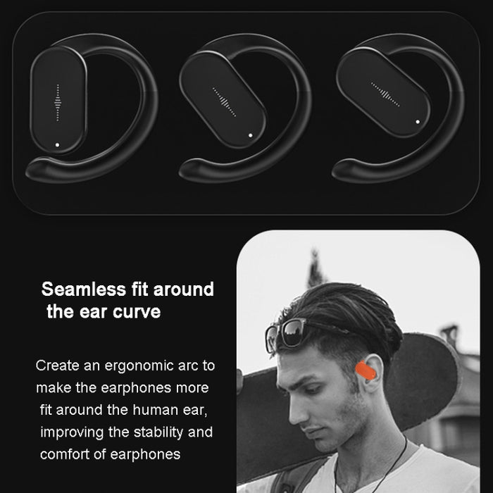 HD313 Gancho para la oreja OWS Reducción de ruido Auricular Bluetooth Subwoofer Auriculares inalámbricos deportivos