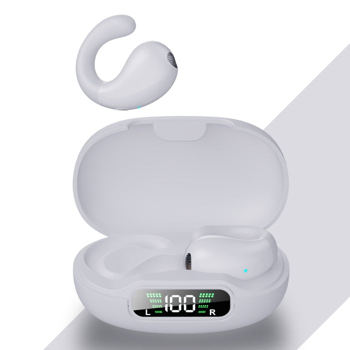 Auricular Bluetooth inalámbrico con clip y compartimento de carga digital