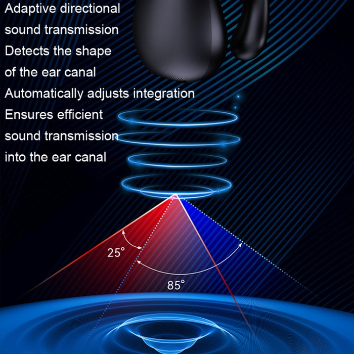 Auricular Bluetooth inalámbrico con clip y compartimento de carga digital