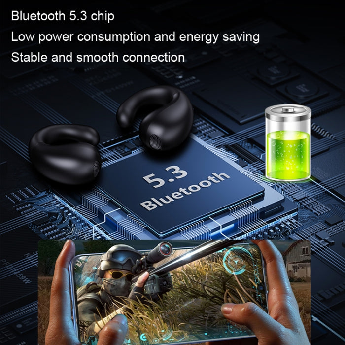 Auricular Bluetooth inalámbrico con clip y compartimento de carga digital