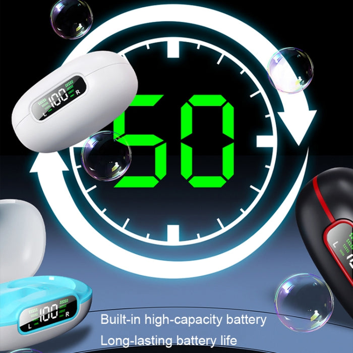 Auricular Bluetooth inalámbrico con clip y compartimento de carga digital