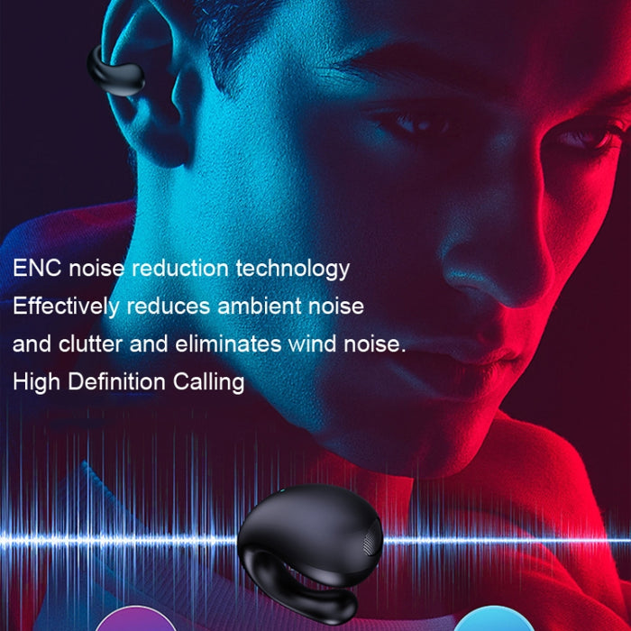 Auricular Bluetooth inalámbrico con clip y compartimento de carga digital