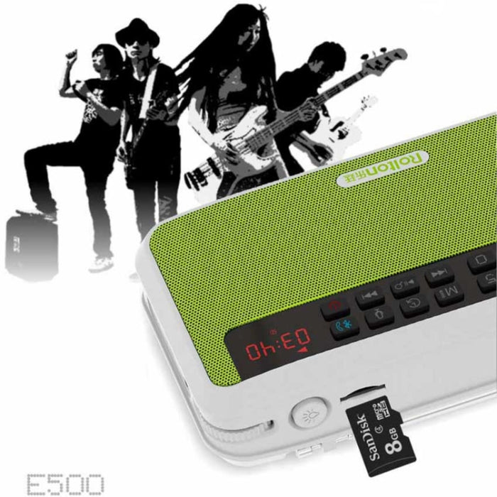 Rolton E500 Altavoz Bluetooth Micrófono incorporado de 2.1 canales Compatible con radio FM