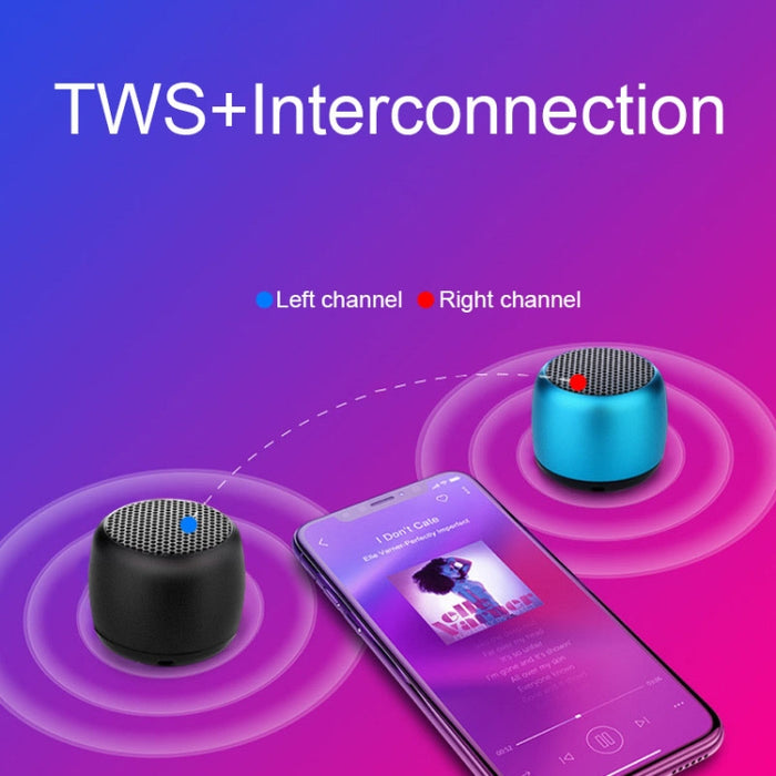 Pequeño pareado TWS Altavoz inalámbrico Bluetooth Mini Altavoz inteligente de reducción de ruido a prueba de agua
