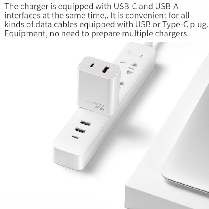 Cargador de puerto dual portátil de carga rápida Xiaomi 35W USB-C + USB-A, enchufe de EE. UU., 35W