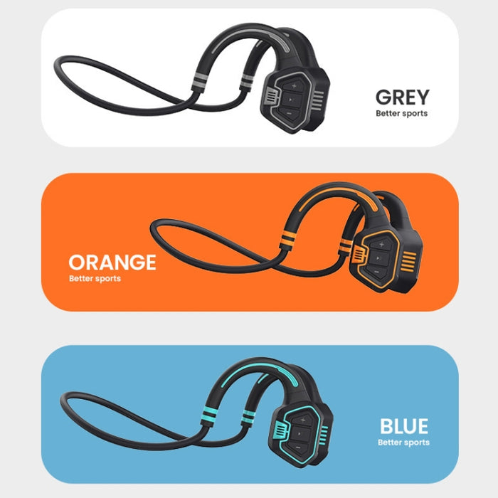 Auricular impermeable de conducción ósea en la oreja, auricular Bluetooth deportivo de natación con carga magnética, AS9 Grey, AS9 Orange, AS9 Blue
