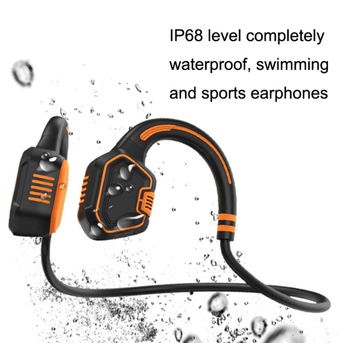 Auricular impermeable de conducción ósea en la oreja, auricular Bluetooth deportivo de natación con carga magnética, AS9 Grey, AS9 Orange, AS9 Blue