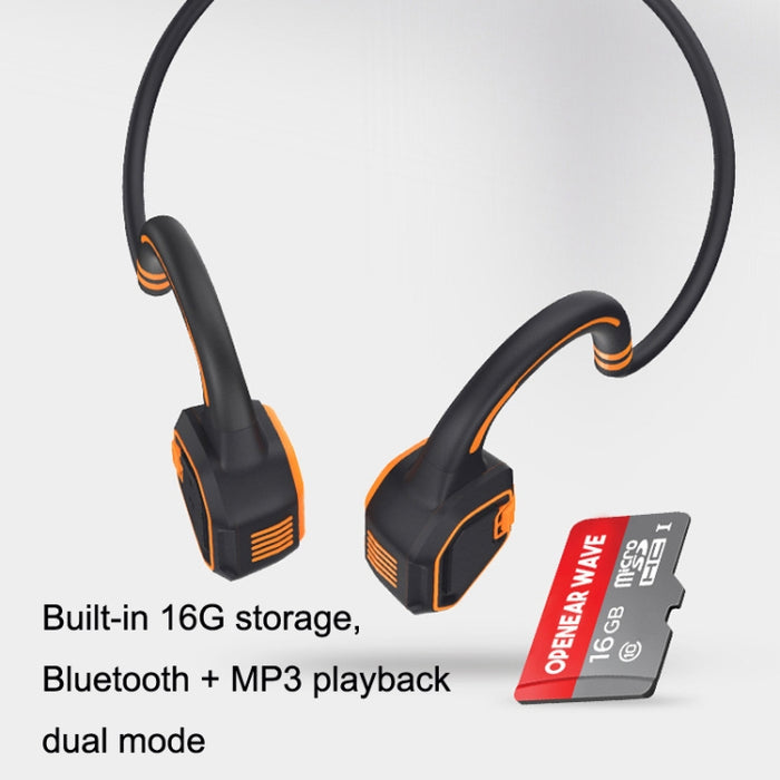 Auricular impermeable de conducción ósea en la oreja, auricular Bluetooth deportivo de natación con carga magnética, AS9 Grey, AS9 Orange, AS9 Blue