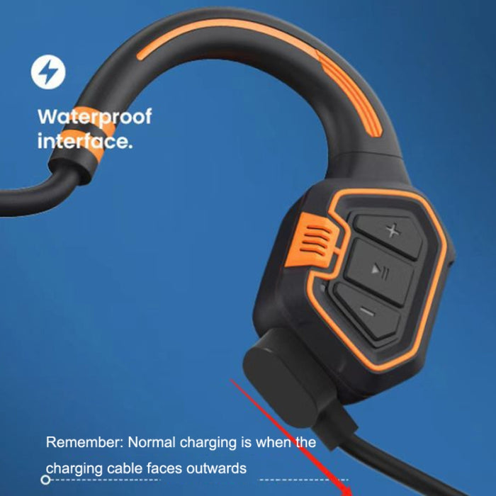 Auricular impermeable de conducción ósea en la oreja, auricular Bluetooth deportivo de natación con carga magnética, AS9 Grey, AS9 Orange, AS9 Blue