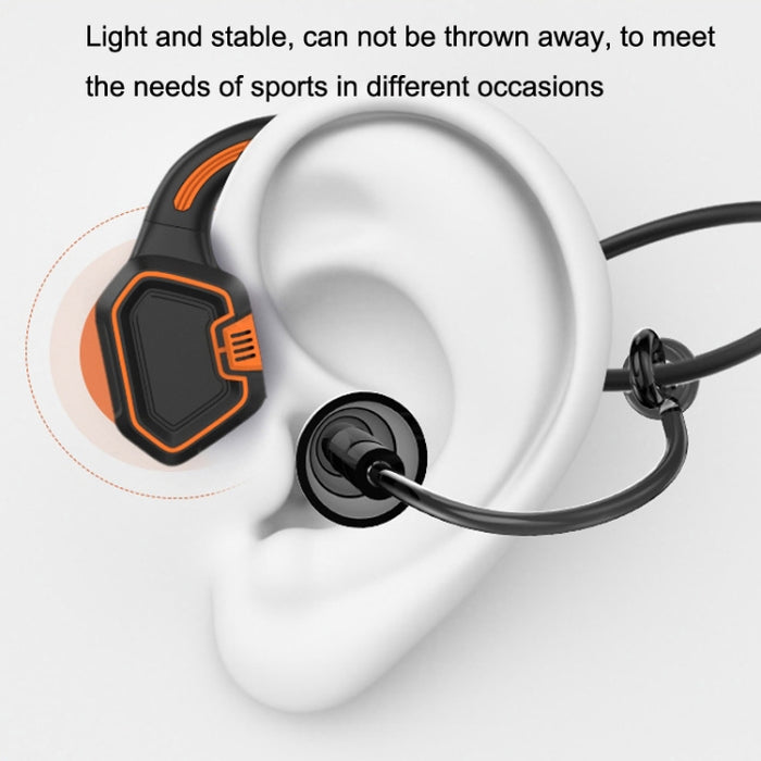 Auricular impermeable de conducción ósea en la oreja, auricular Bluetooth deportivo de natación con carga magnética, AS9 Grey, AS9 Orange, AS9 Blue