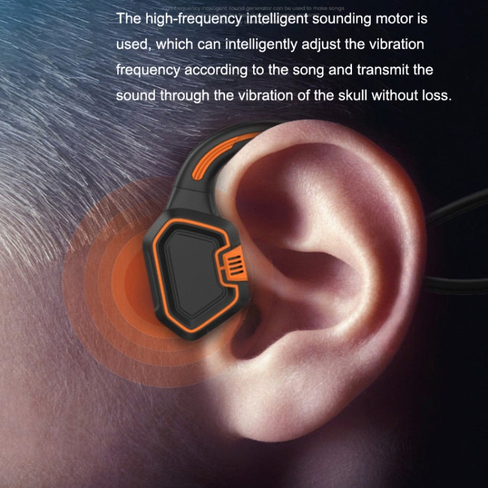 Auricular impermeable de conducción ósea en la oreja, auricular Bluetooth deportivo de natación con carga magnética, AS9 Grey, AS9 Orange, AS9 Blue